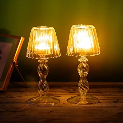 Imagen de Sziqiqi Candelabros De Vidrio, Candelero Cena a Las Velas, Perfumado Mesa, Decorativo para Boda Fiesta, 1#