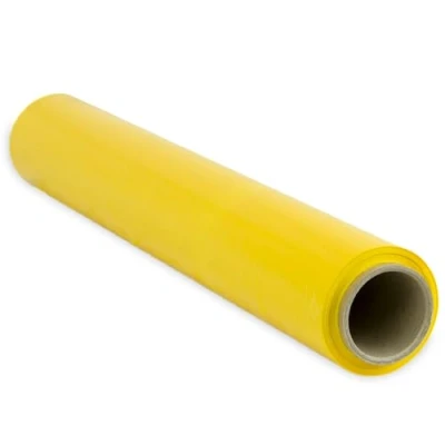 Imagen de OFITURIA Film para Embalar 50 cm de Ancho y Estirable Hasta 300 Metros Longitud Rollo Elástico Manual Embalaje Industrial (Amarillo, 1)