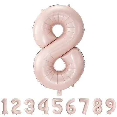 Imagen de Globos de Cumpleãnos 8 Rosa,101 CM Globo Numeros Gigantes Grandes Decoracion,Globo Numero 8,Globos Niño Niña Adultos,Vuelan con Helio
