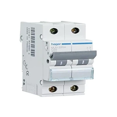 Imagen de Hager MUN532A Interruptor Automático Magnetotérmico Serie MU, 1P+N, 32A, curva C, 6KA