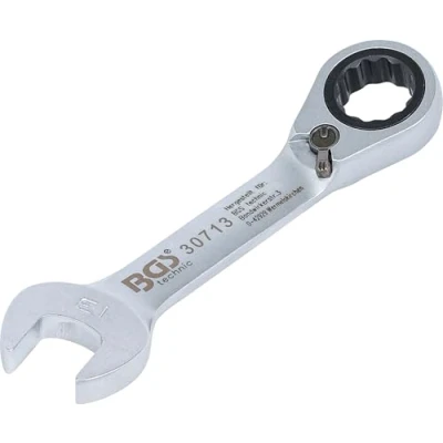 Imagen de BGS 30713 Llave combinada corta con carraca reversible 13 mm