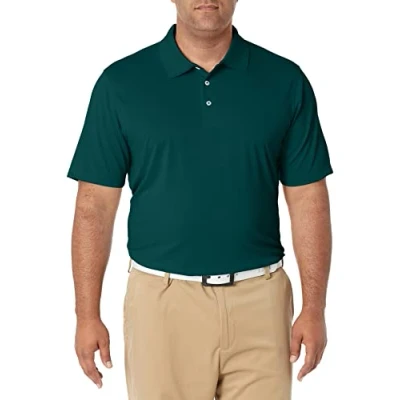 Imagen de Amazon Essentials Polo de Golf Secado Rápido Ajuste Normal Hombre, Verde Bosque, XS