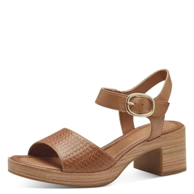 Imagen de Jana Softline 8 28374 42 300 Tan Sandalia Plana Cómodo Calzado Multiuso Diario Festivo Elegante, talón Mujer, marrón, 38 EU Ancho
