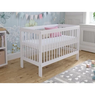 Imagen de Love For Sleep Cuna Convertible en Cama 120x60cm con Barrera de Seguridad Pino Luca Juego Completo Bebe Baby Bed, Madera