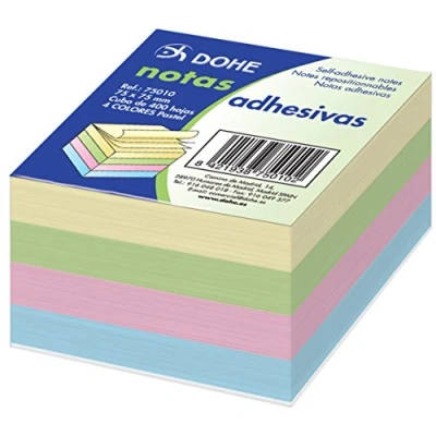 Imagen de Dohe 75010 Pack de 400 cubos notas adhesivas, 75 x mm