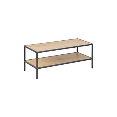 Imagen de Marca Amazon Movian Zapatero con 1 balda, superficie de roble salvaje y base negra metal, 35 x 77 32 cm