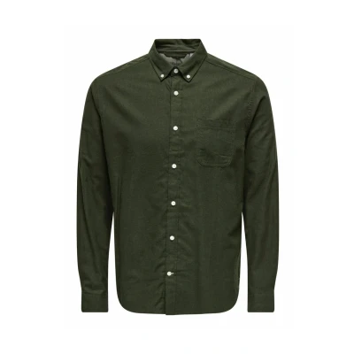 Imagen de Only &amp; Sons Normal Geschnitten Kragen Camisa, Hombre, Talla: Small, Rosin