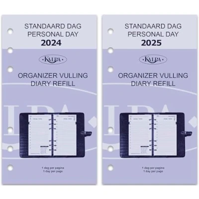Imagen de Kalpa 6211 24 25 Insertos de planificador personal, 1 día por página 2024 + 2025