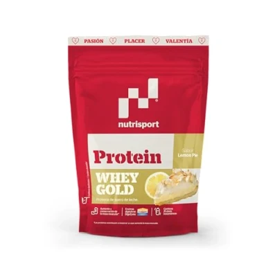 Imagen de NUTRISPORT Whey Gold Protein Lemon Pie 500g Proteína Concentrada de Suero Leche Con DigeZyme® para Mejor Absorción Rápida Digestión Post Entreno Crecimiento Muscular