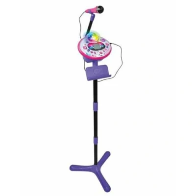 Imagen de VTech Kidi SuperStar LightShow, Micrófono Karaoke interactivo 9 en 1, Bola de discoteca, Aprende a cantar, Efectos Voz y Luces, Grabadora Juegos Musicales, Versión ESP