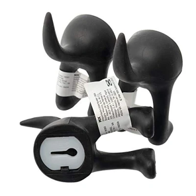 Imagen de Ikea Juego de 3 ganchos para colgar en la pared con diseño cola perro abrigo, sombrero, llavero