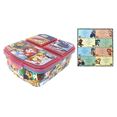 Imagen de Theonoi Fiambrera infantil A elegir: Frozen, PJ Masks, Spiderman, Vengadores, Mickey, Patrulla canina, de plástico sin bisfenol (Patrulla canina)