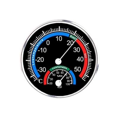 Imagen de mumbi Termo higrómetro de temperatura y humedad Indicador para control climático en color negro