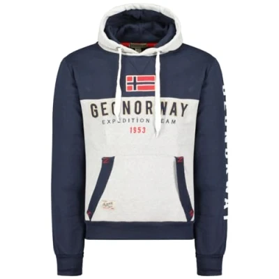 Imagen de Geographical Norway Sudadera con Capucha de Hombre Manga Larga Modelo FERATO Color Gris Melange Talla XL