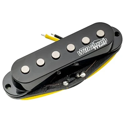 Imagen de Wilkinson Serie M High Output Alnico 5 Pastilla de Bobina Simple Medio Pickup para Guitarra Eléctrica Stratocaster, Negro