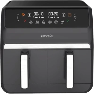 Imagen de Instant Pot: Freidora de Aire Vortex Dual Truffle: Grande 8 L, Tamaño familiar, Doble cesta 4 en 1, Deshidratar alimentos, Parrilla, Hornear, Asar, Recalentar, Antiadherente, Fácil limpiar