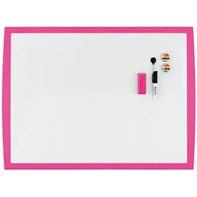 Imagen de Nobo Pequeña Pizarra Magnética con Elegante Marco para la Pared de tu Casa u Oficina, Incluye Accesorios a Juego, y 585 x 430 mm, Rosa, 2104177