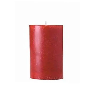 Imagen de 4 Cloud durchgefärbte handgegossene Stumpenkerzen 10 x 6,5 cm Rot Original Kopschitz Kerzen, Kerzen mit besonderer Struktur