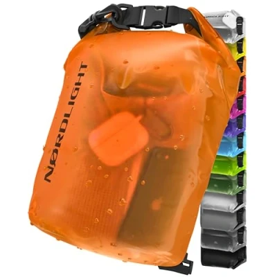 Imagen de Nordlight Dry Bag Y Bolsa Impermeable (10L, Naranja) con Cierre Enrollable Correa para El Hombro Natación, Playa, Piragüismo, Stand Up Paddling, Buceo