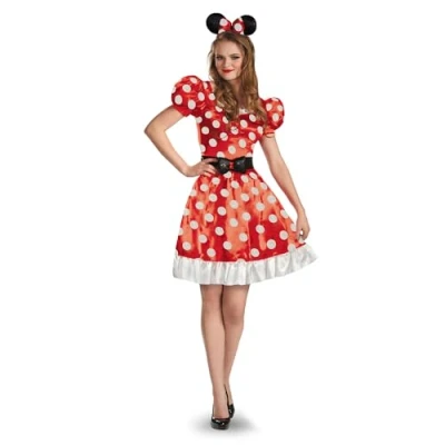 Imagen de DISGUISE Disfraz clásico de Minnie Mouse Disney, vestido con cinturón y diadema, 8 10