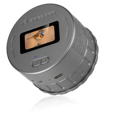 Imagen de Bresser Cámara de Ocular WiFi con Pantalla 1,47&quot;, Video 2K, Foto 1920x1080px, para Telescopio, Prismáticos, etc. Diámetro 30 65 mm