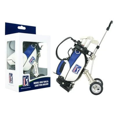 Imagen de PGA Tour Gadget Desktop Golftasche Und Kugelschreiber Geschenkset Portabolígrafos en Forma de Bolsa golfy Set bolígrafos Estuche Regalo, Unisex, Plateado