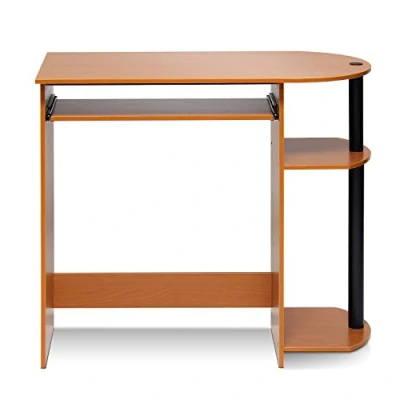 Imagen de Furinno Simplistic Escritorio De Computadora, Madera, Cereza Clara/Negro, Talla única