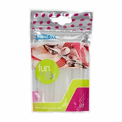 Imagen de RAPID 23835904 Pack 20 barras de cola transparente 7 mm Ø