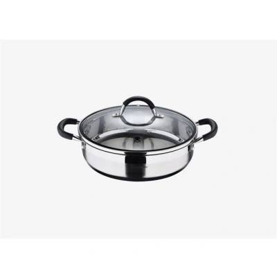 Imagen de MasterPRO Cacerola baja de 3.8L, 28 x 7 cm Colección Foodies Acero Inoxidable Revestimiento Antiadherente Mango ergonómico Apto para toda tipo cocinas Libre Tóxicos
