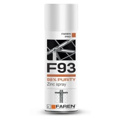 Imagen de Faren Esmalte Spray Zinc 98% `F93&#039; cincado profesional Zincate a frío,m anticorrosiºxf3n. Muy apto para el ritocco de partes Grilletes y ossidate