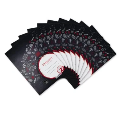 Imagen de Landre 100050055 Cuaderno (A4, 32 páginas, linea nº 22, cuadriculado, 80 g/m2, 10 unidades, sin madera), 3 diseños