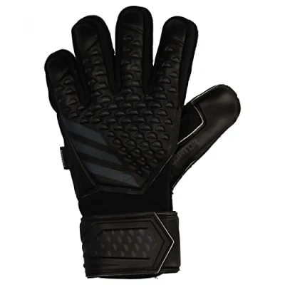 Imagen de adidas Unisex Goalkeeper Gloves (Fingersave) Predator Match Fingersave Gloves, Negro, Negro Y HY4076, 9