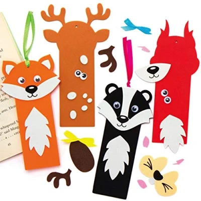 Imagen de Baker Ross AX207 Kits De Marcapágina Animales Del Bosque Paquete 8, Haga Tu Propios Marcapáginas Para Proyectos Creativos Artes Y Manualidades Aprender A Leer