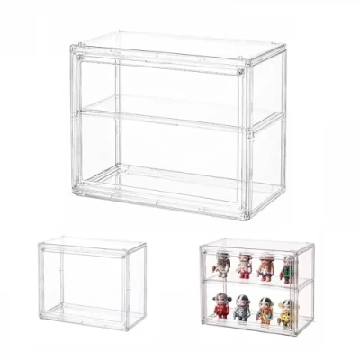 Imagen de Dasellfa Vitrinas para Colecciones, Plexiglass Vitrina Expositora, Expositor Metacrilato, Coleccionista Acrílico Transparente, con Puerta,Figuras de AccióN, Juguetes,Miniaturas (27*13*22cm)