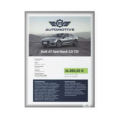 Imagen de Durable 501557 Funda A4 de adhesión estática (sin adhesivo), resistente a rayos UV para superficies vidrio como vitrinas y escaparate, 1 pieza