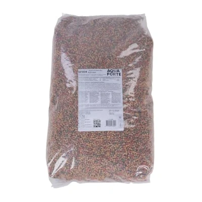 Imagen de AquaForte Alimento Flotante para Peces Ornamentales, 15 kg, Gránulos Medianos 6 mm, Mezcla de 4 Tipos