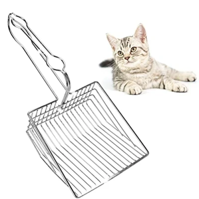 Imagen de Nobleza Pala para Arenero de Gatos, 2 Minutos Limpiar Una Caja Arena, Recogedor Residuos en Arena Gatos Metálico