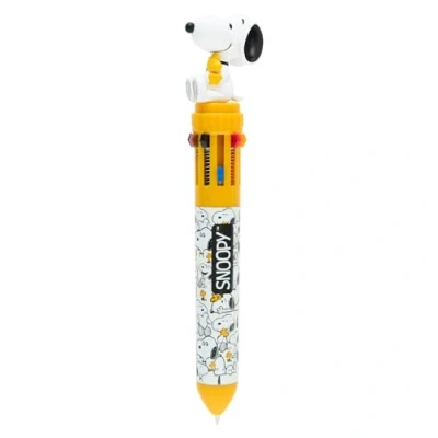 Imagen de Bolígrafo Multicolor Snoopy Boligrafo 10 colores en 1 retráctil, 3D ideal Accesorio papelería Regalos niña