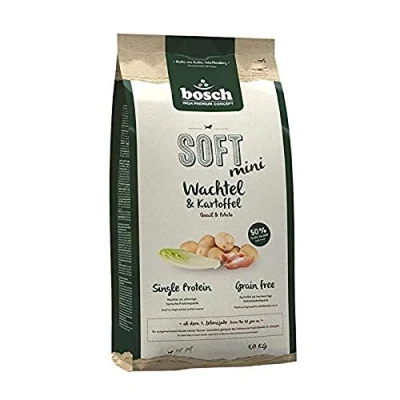 Imagen de bosch HPC SOFT Mini Quail &amp; Potato Alimento semi húmedo para perros adultos de razas pequeñas Monoproteico Sin cereales 1 x kg