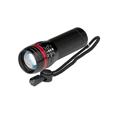 Imagen de POLY POOL PP3153 Linterna LED Portátil 80W ALUMINI Mini 3 Luminosidad Luz Emergencia o Trabajo de Bolsillo Aluminio Capacidad 50m Fuego Regulable Lámpara Batería con Cordón