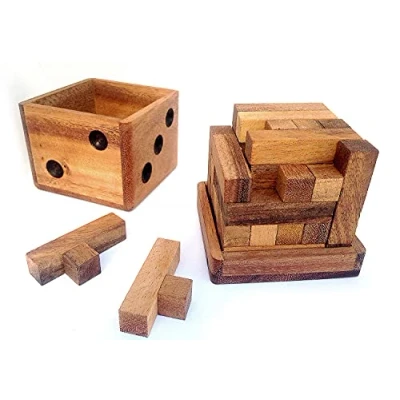Imagen de Logica Juegos Art. Veinticinco Rompecabezas 3D de Madera Dificultad 5/6 Increíble Colección Leonardo da Vinci