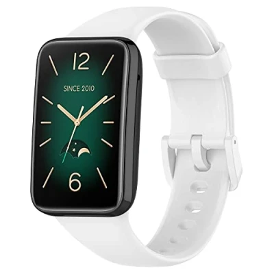 Imagen de Wandeful Correa para Xiaomi Mi Band 7 Pro Pulsera, Coloridos Reloj Silicona Reemplazar Banda Pulsera (Blanco)