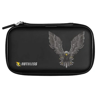 Imagen de RUTHLESS Funda para dardos Cartera de almacenamiento profesional dardos, Black, Águila
