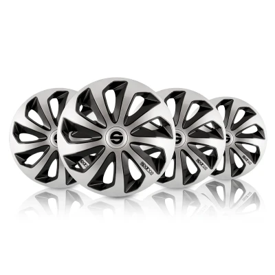 Imagen de SPARCO SICILIA SPC1473SVBK Tapacubos 14in negro/plata