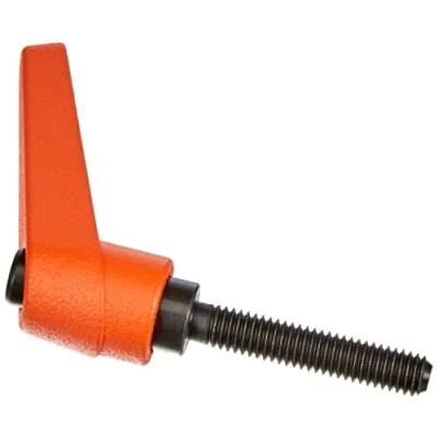 Imagen de HALDER 24400.0171 Palanca de sujeción ajustable, color naranja, d1 = 14 mm / d2 M6 l1 32