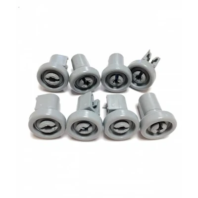 Imagen de Anakel Home Kit de 8 ruedas para cesto superior Lavavajillas Zanussi 50286967000 compatible con AEG, CORBERÓ, ELECTROLUX. Color gris, Ø 25 mm (Superiores)