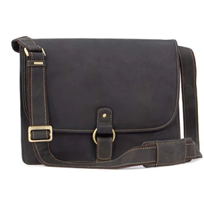 Imagen de VISCONTI 18797 Bolso bandolera/Maletín para la oficina Apto documentos A4 / Tablet Cuero Marrón