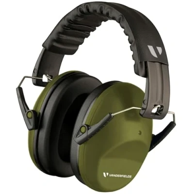 Imagen de Vanderfields Cascos Insonorizados para Adultos SNR 26dB Casco Antiruido Plegables y Ajustable Protección Auditiva el Trabajo, Bricolaje, Campos de Tiro, Jardinería, Estudiar