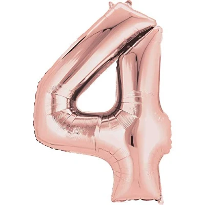 Imagen de Amscan International 3621501 Globo de lámina &quot;4 formas&quot;, oro rosa , color/modelo surtido