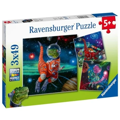 Imagen de Ravensburger Puzzle: Dinosaurios, Astronauta, Puzzle 5 Años o Más, Puzzles Niños Años, Rompecabezas Niños, Puzzle, Regalo Niño Jigsaw, 3 x49 Piezas, 21x21cm